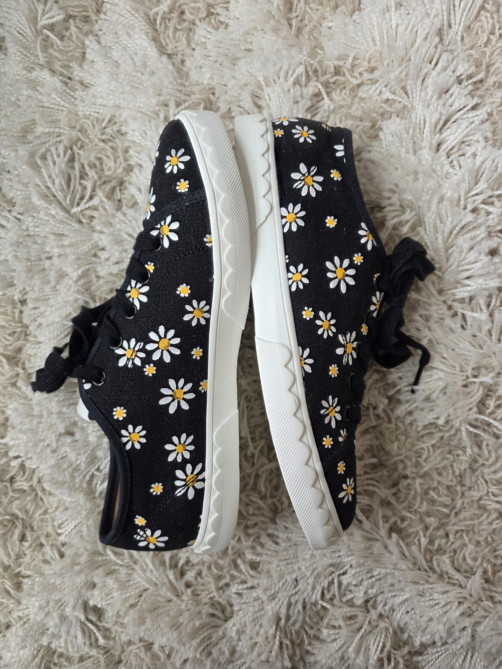 kate spade floral black canvas sneakers - Picture 3 of 7